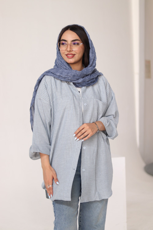 تنخور شومیز آبی آسمانی