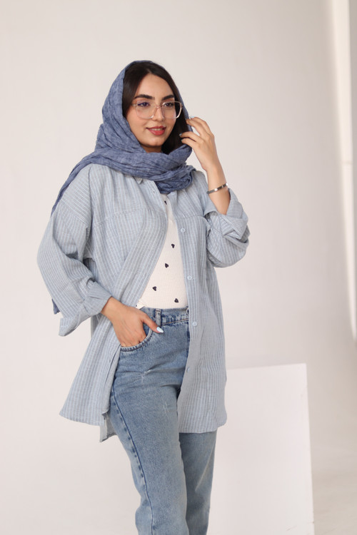 تنخور شومیز آبی