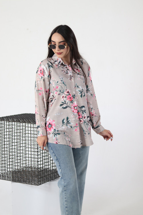 شومیز رنگ کرم