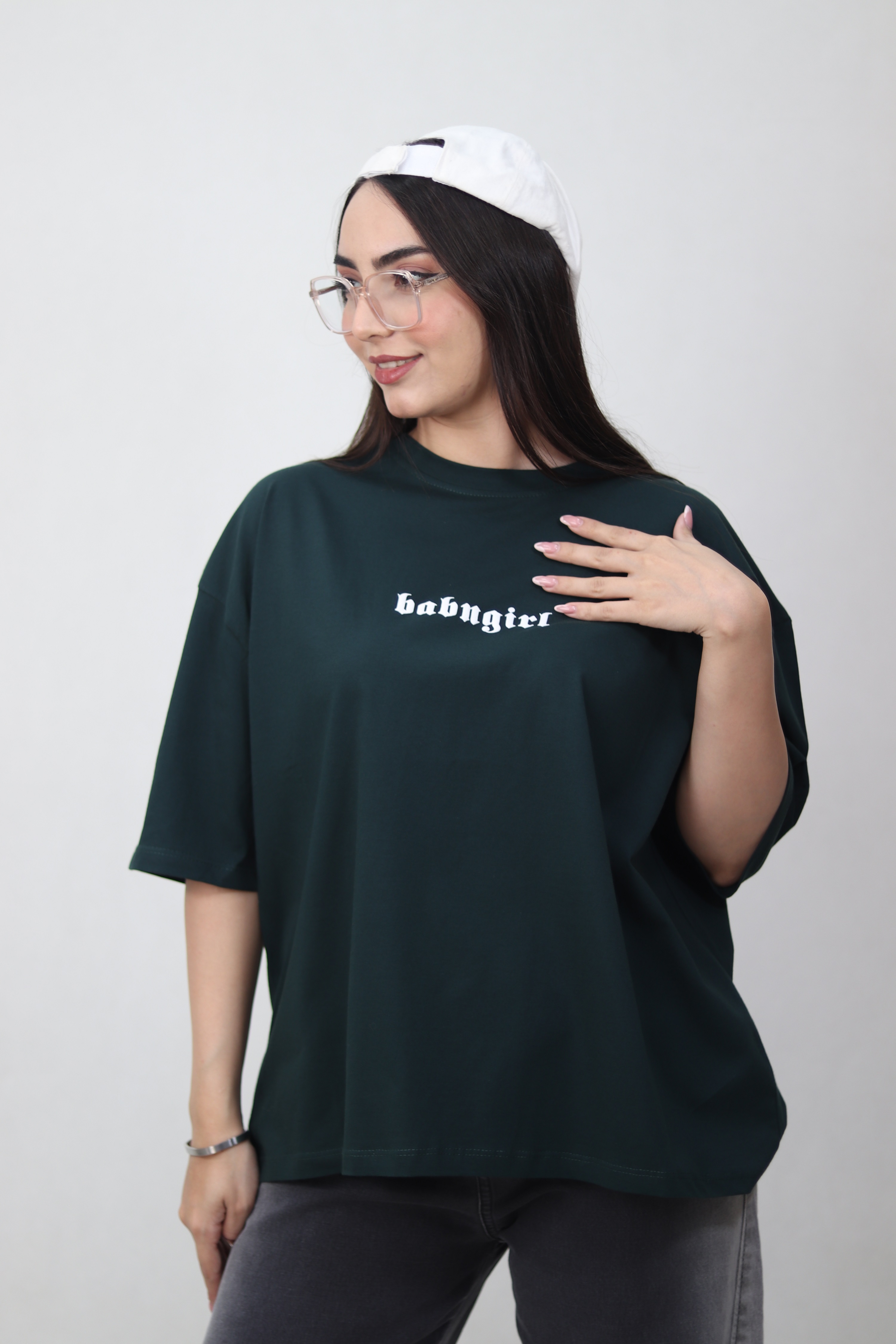 تیشرت باکسی رنگ سیز