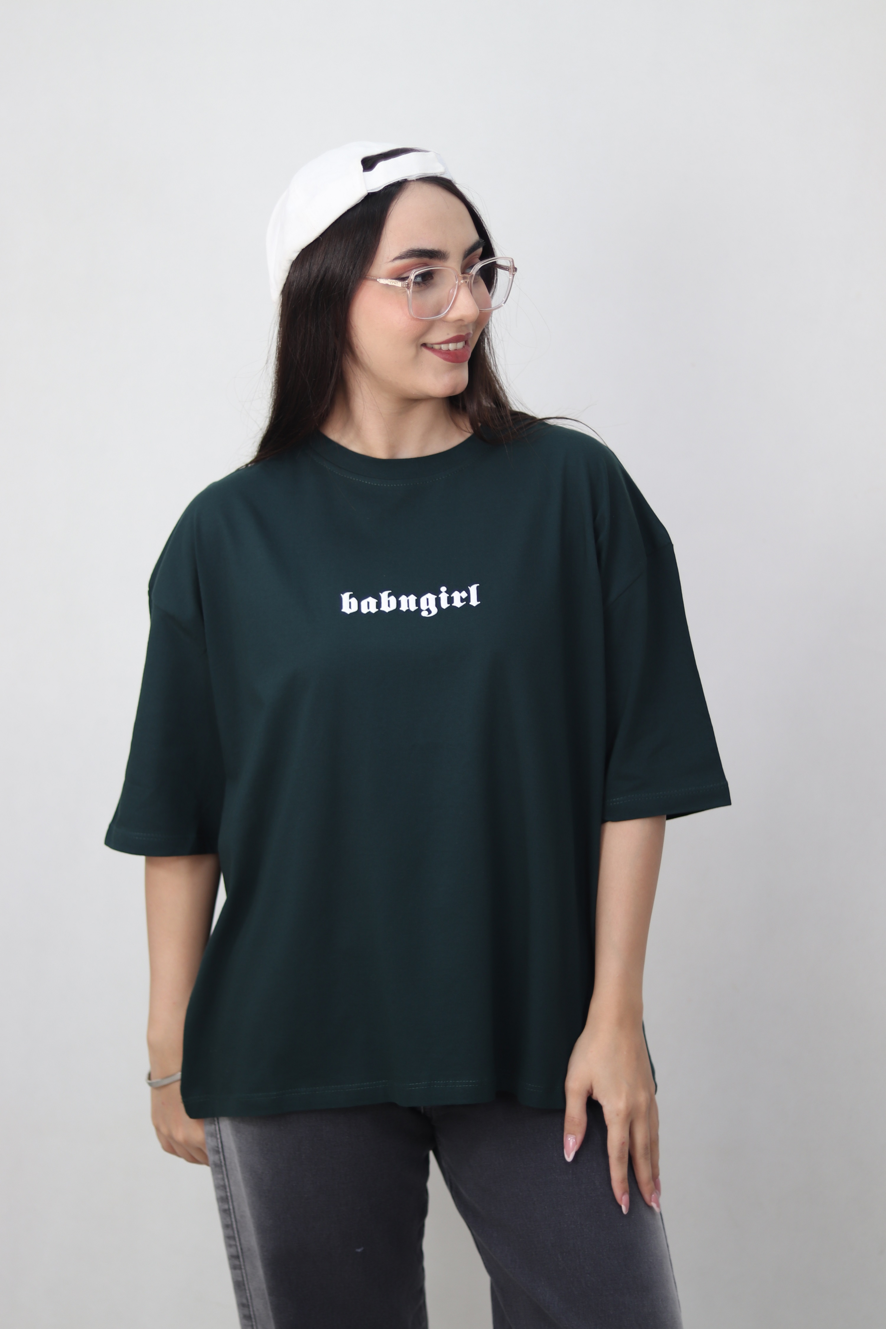 تیشرت باکسی  رنگ سبز