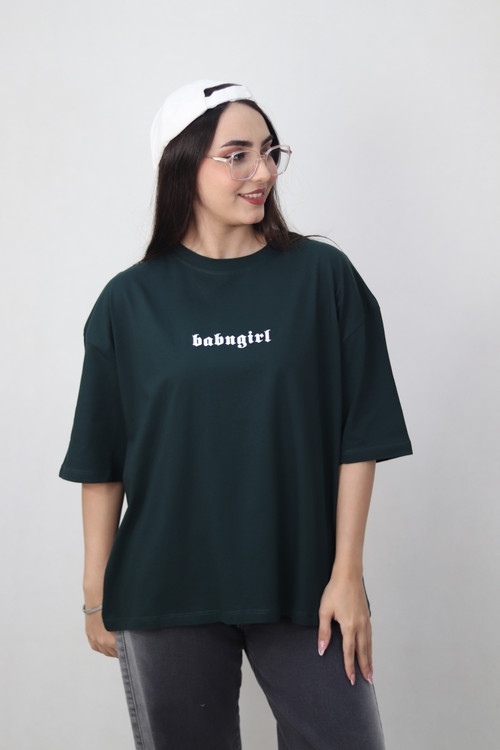 تیشرت باکسی رنگ سبز