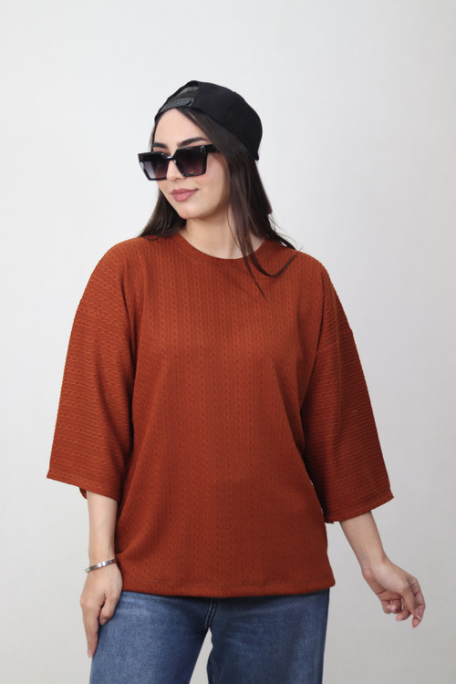 تیشرت مراکشی رنگ قهوه ای