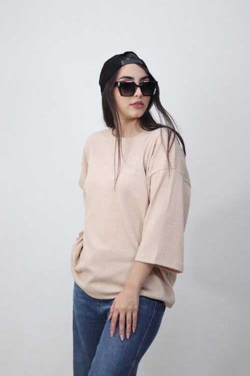 تیشرت مراکشی رنگ کرم