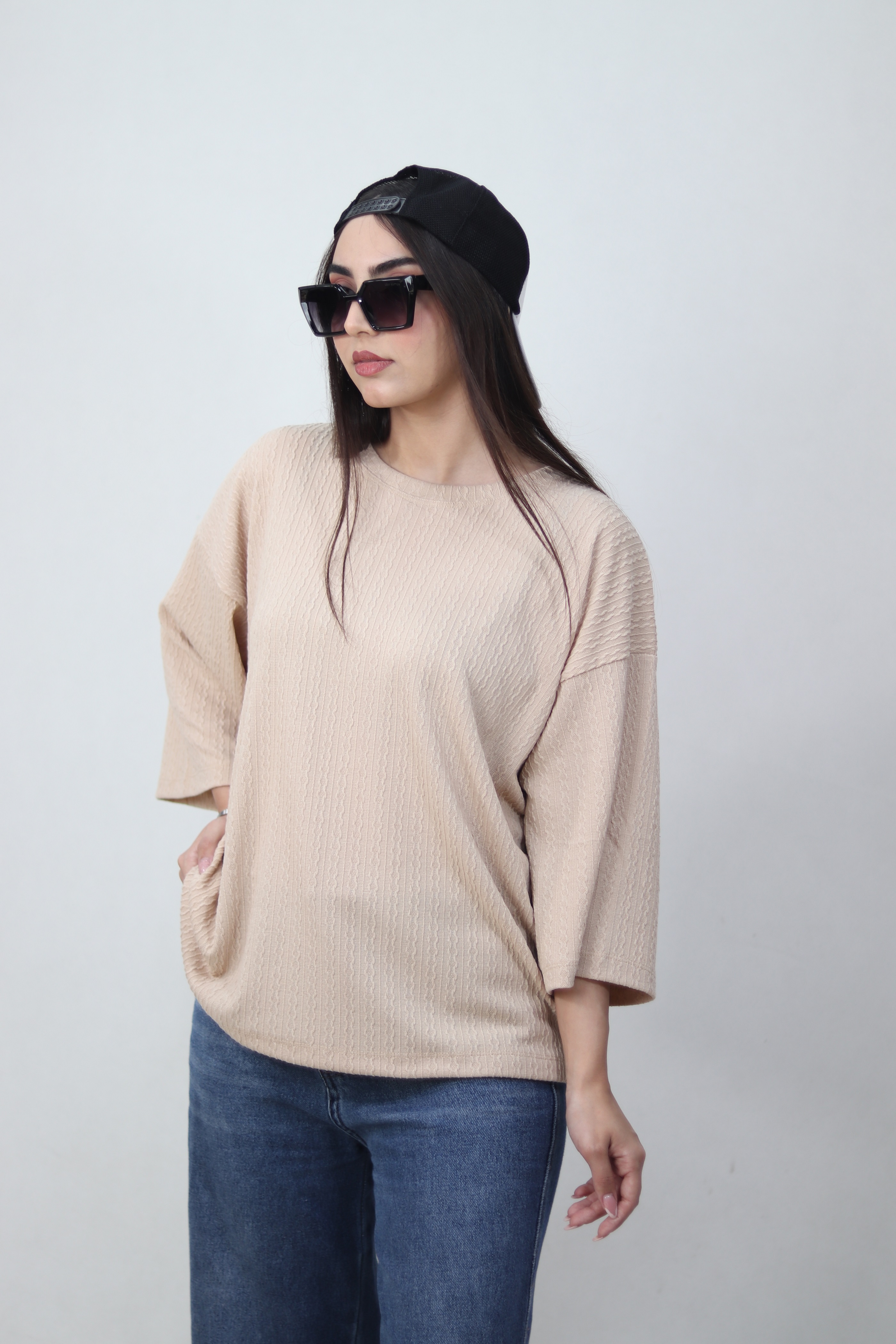 تیشرت مراکشی رنگ کرم