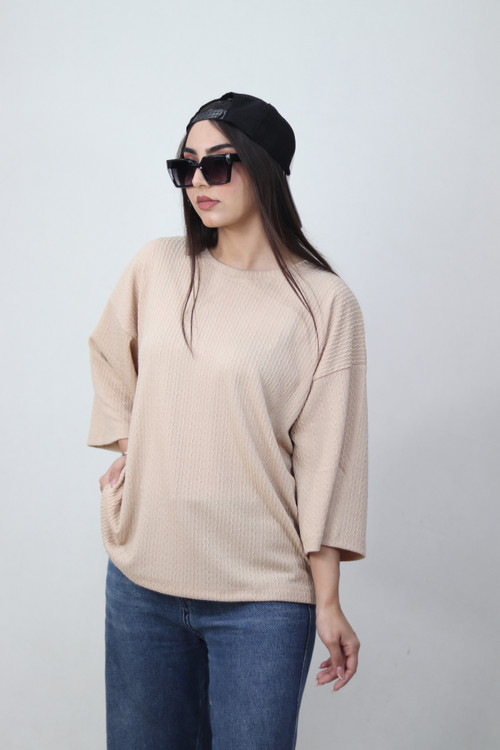 تیشرت مراکشی رنگ کرم