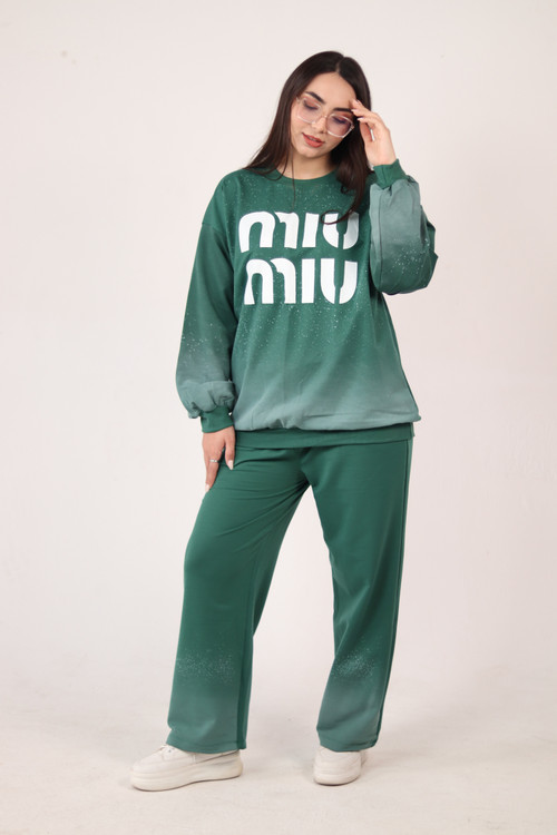 بلوز شلوار سبز