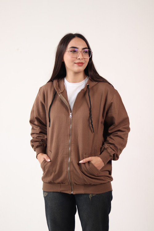 سویشرت داخل کرک قهوه ای رنگ