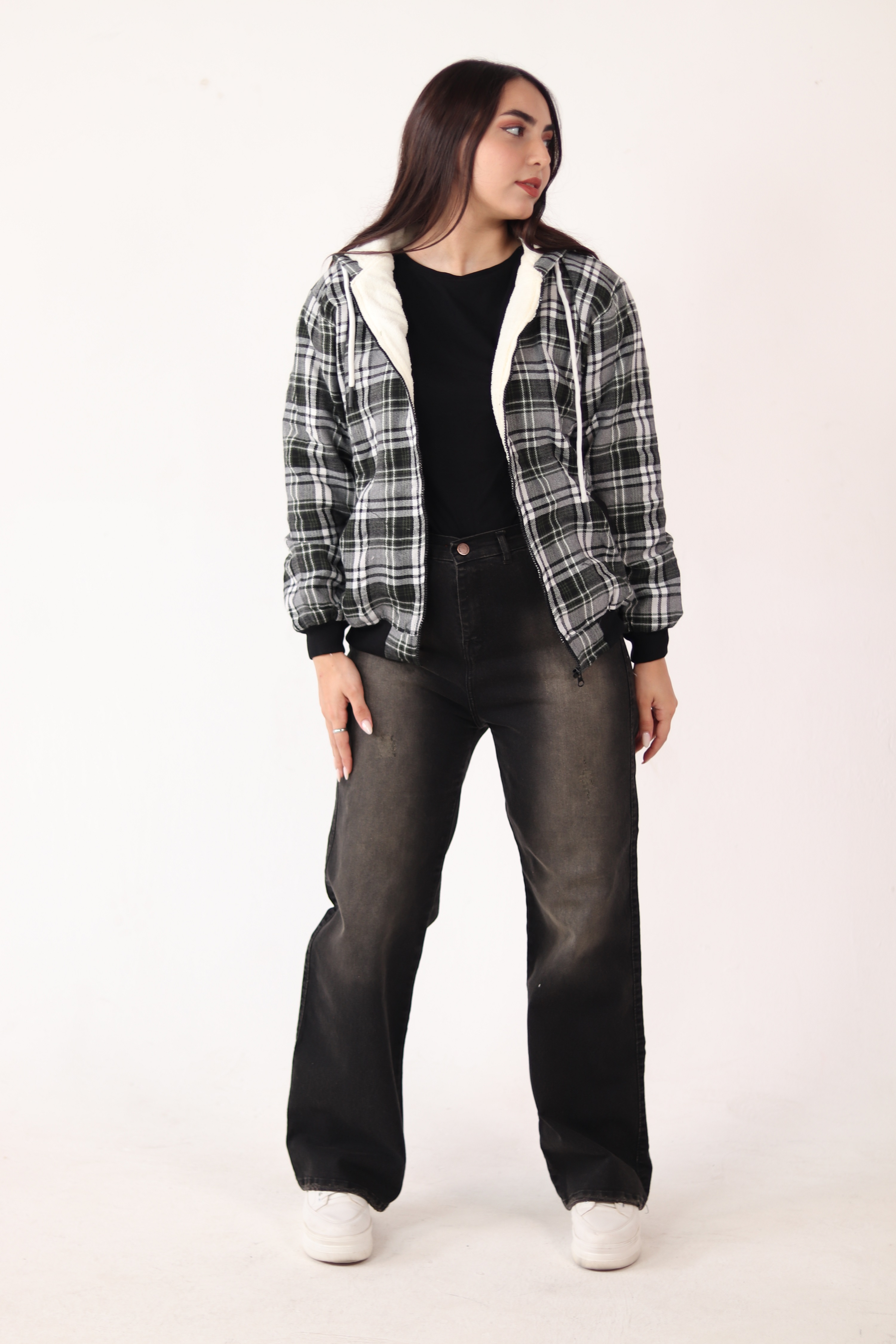 سویشرت چهار خانه پشمی