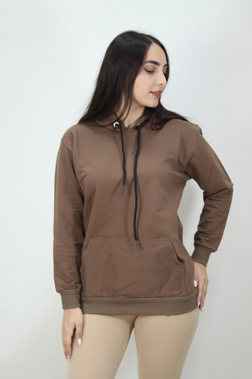 هودی تیپ لاکرا قهوه ای رنگ