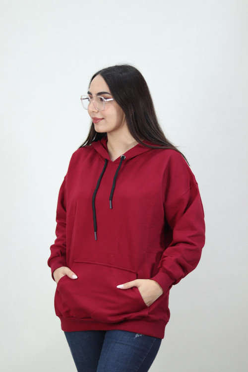 هودی زرشکی رنگ