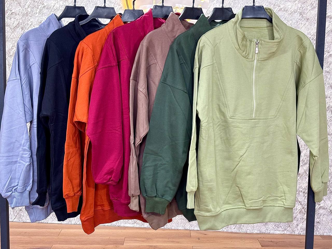 نیم زیپ رنگ زرشکی