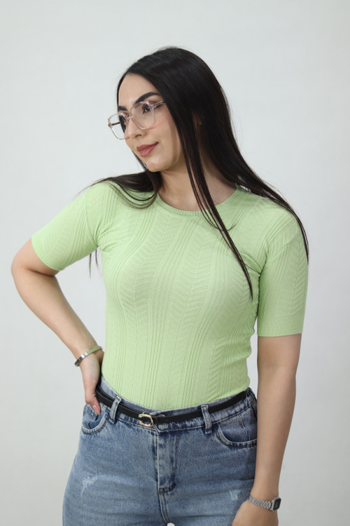 تیشرت بافت زنانه ویکسوز تیپ لاکرا