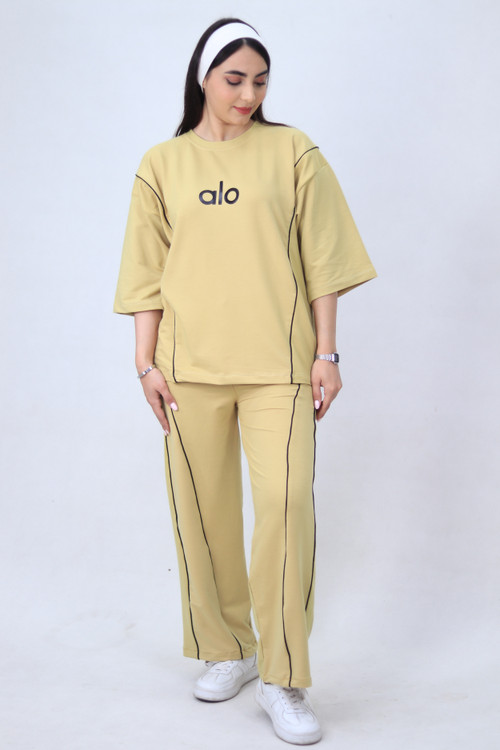 ست تیشرت شلوار مغزی دوزی